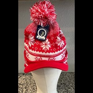 Red and White Winter Hat